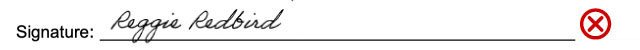 acceptable signatures example three