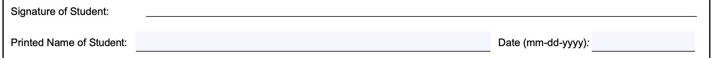 form I-983 Signature of Student