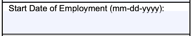 form I-983 Start Date of Employment