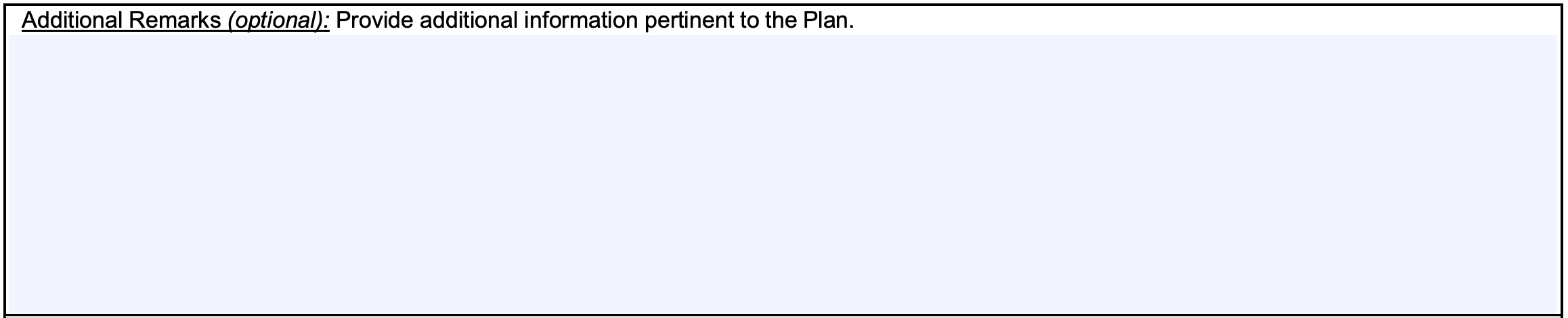 form I-983 Additional Remarks