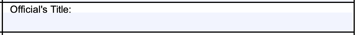 form I-983 Official's Title